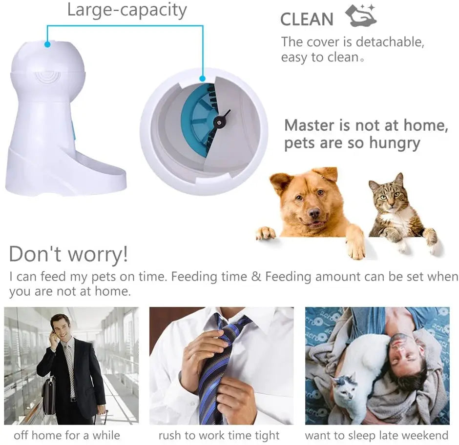 3L Automatic Pet Feeder With Voice Record