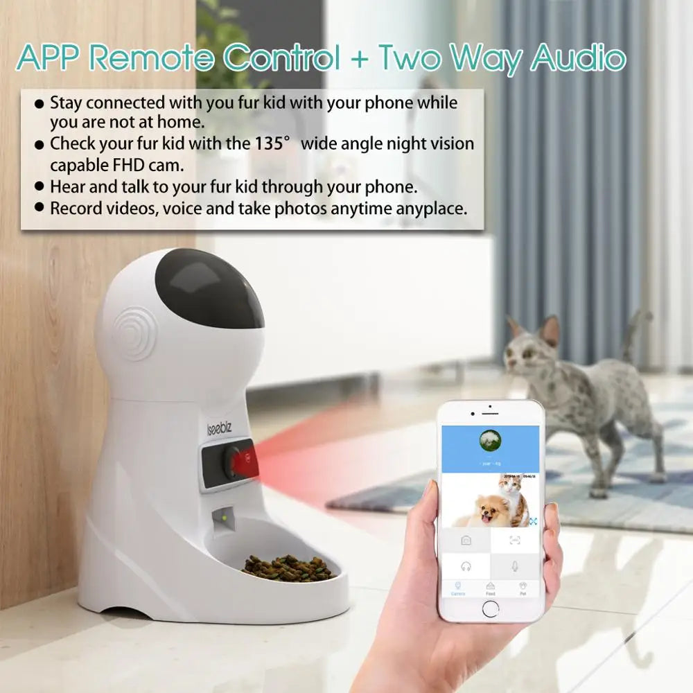 3L Automatic Pet Feeder With Voice Record