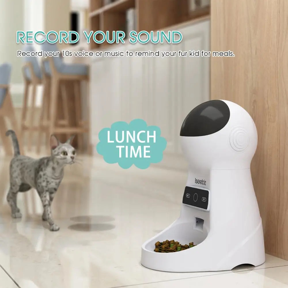 3L Automatic Pet Feeder With Voice Record