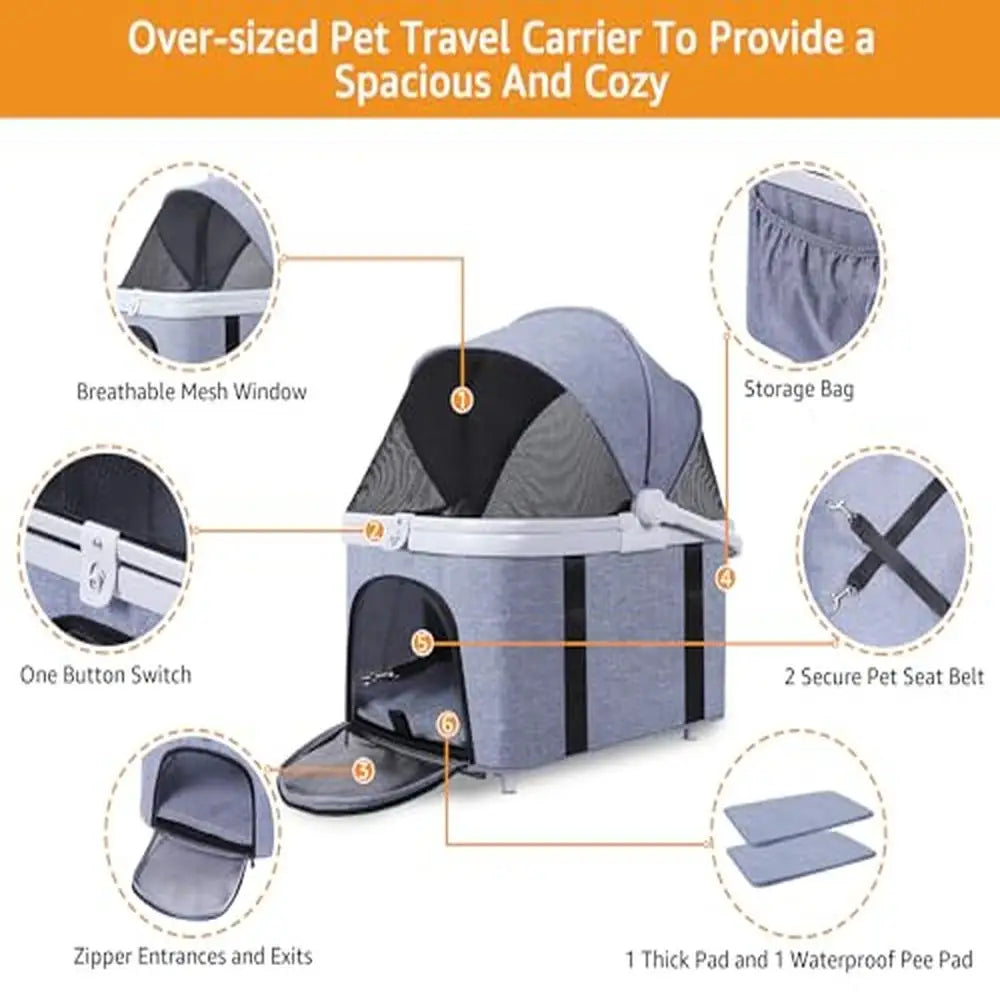 Pet Stroller Dog Cat 4-in-1