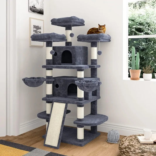 68 Inches Multi-Level Large Cat Tree Tower