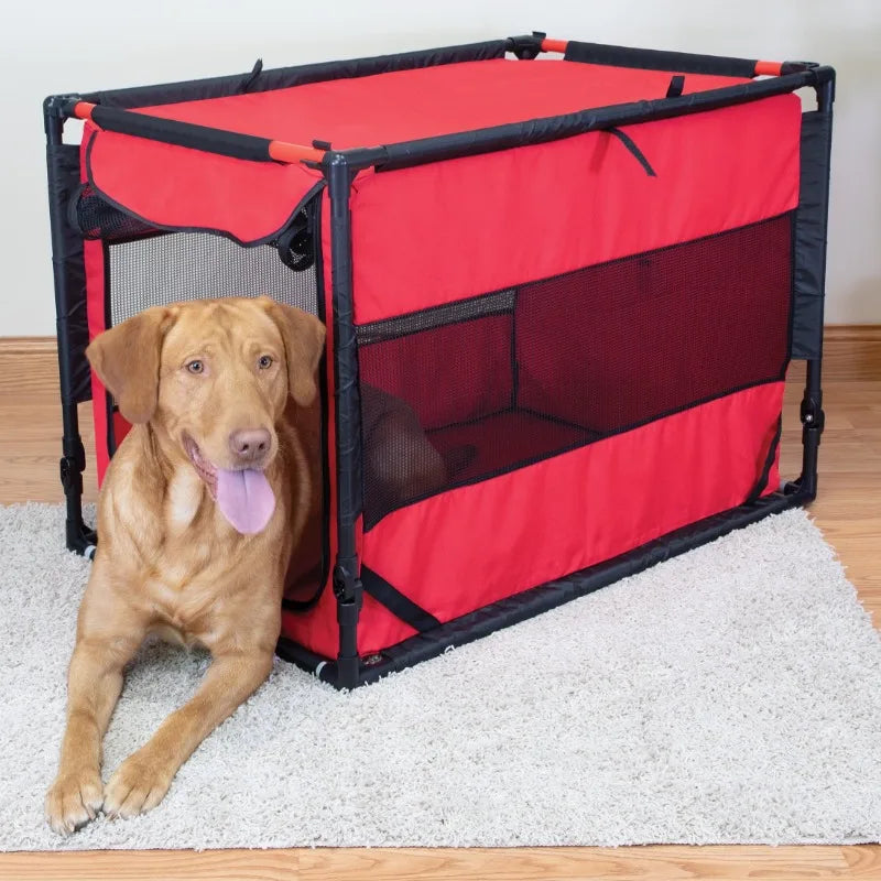 Soft Dog Crate Large Portable Dog Kennel,