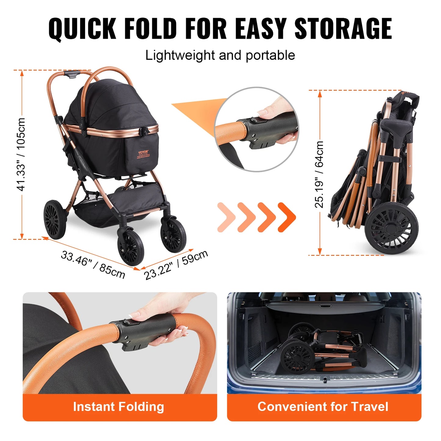 66 lbs Pet Stroller