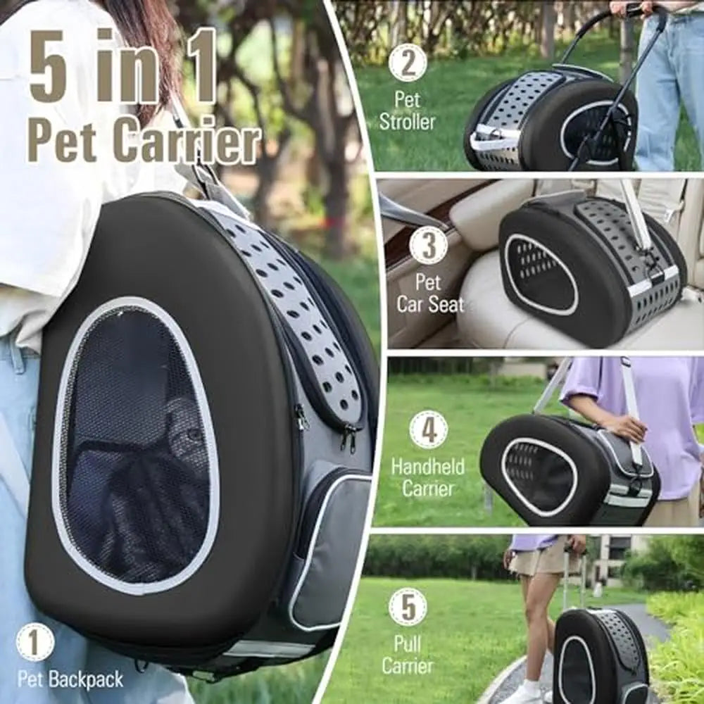 Multi-Functional Pet Carrier Stroller Backpack